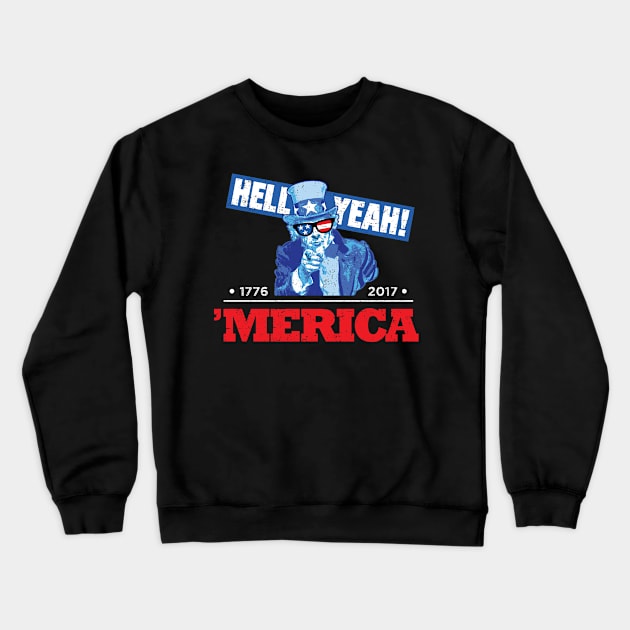 'Merica Uncle Sam Crewneck Sweatshirt by artbitz